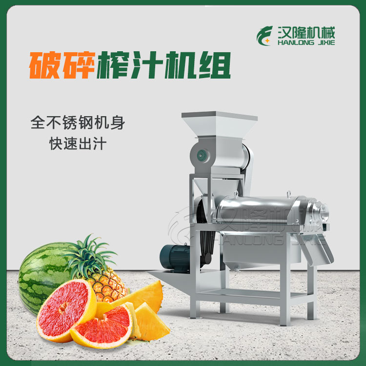 大型工业破碎果蔬榨汁机 不锈钢商用柚子苹果梨水果蔬菜榨汁机